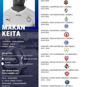 CV Sportif Personalisé.